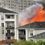 Fire and smoke at an apartment at Shirlington