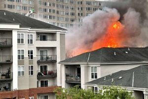 Fire and smoke at an apartment at Shirlington